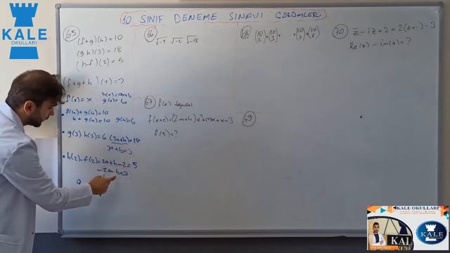 MATEMATİK 10. SINIF 1. DENEME ÇÖZÜMLERİ- 2. KISIM