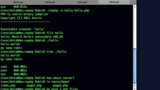NoPHP - a php compiler смотреть онлайн