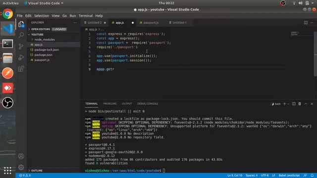 Google OAuth2 using PassportJS | Google oAuth 2.0 (passportJS) | NodeJS & Express | Hindi | #4 смотреть онлайн