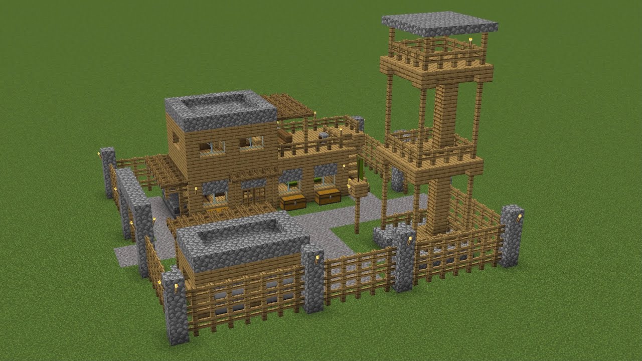 Майнкрафт - Как построить небольшую военную базу. Minecraft смотреть онлайн