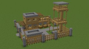 Майнкрафт - Как построить небольшую военную базу. Minecraft