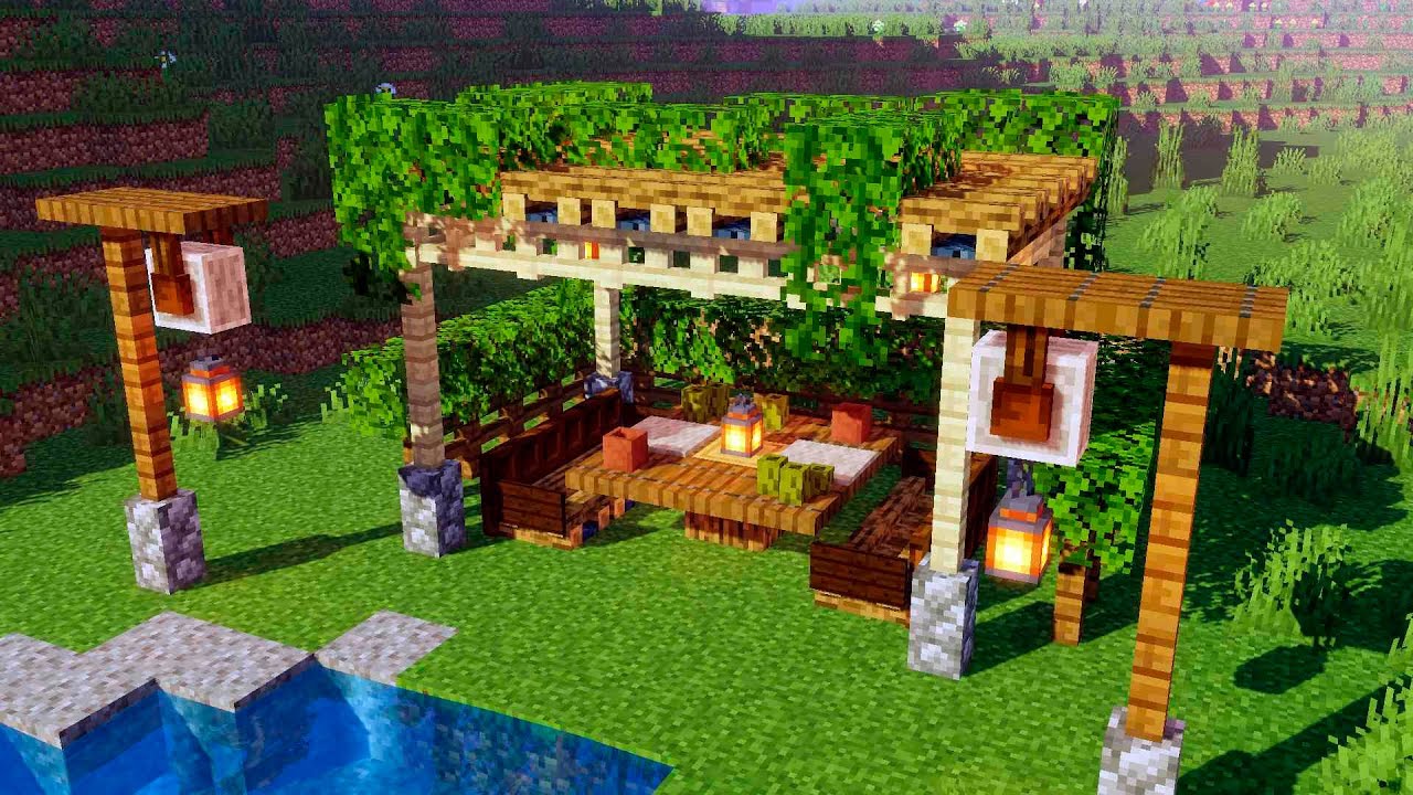 КАК ПОСТРОИТЬ БЕСЕДКУ В МАЙНКРАФТ! смотреть онлайн