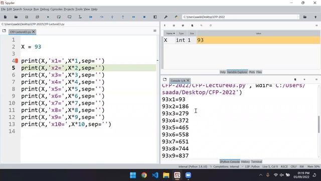 CFP ITU 22 L03 Intro to Python Spyder, Using debugging (Print Instruction Table, Shapes Printing) смотреть онлайн