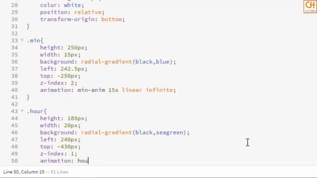 Rotating Clock CSS3 смотреть онлайн