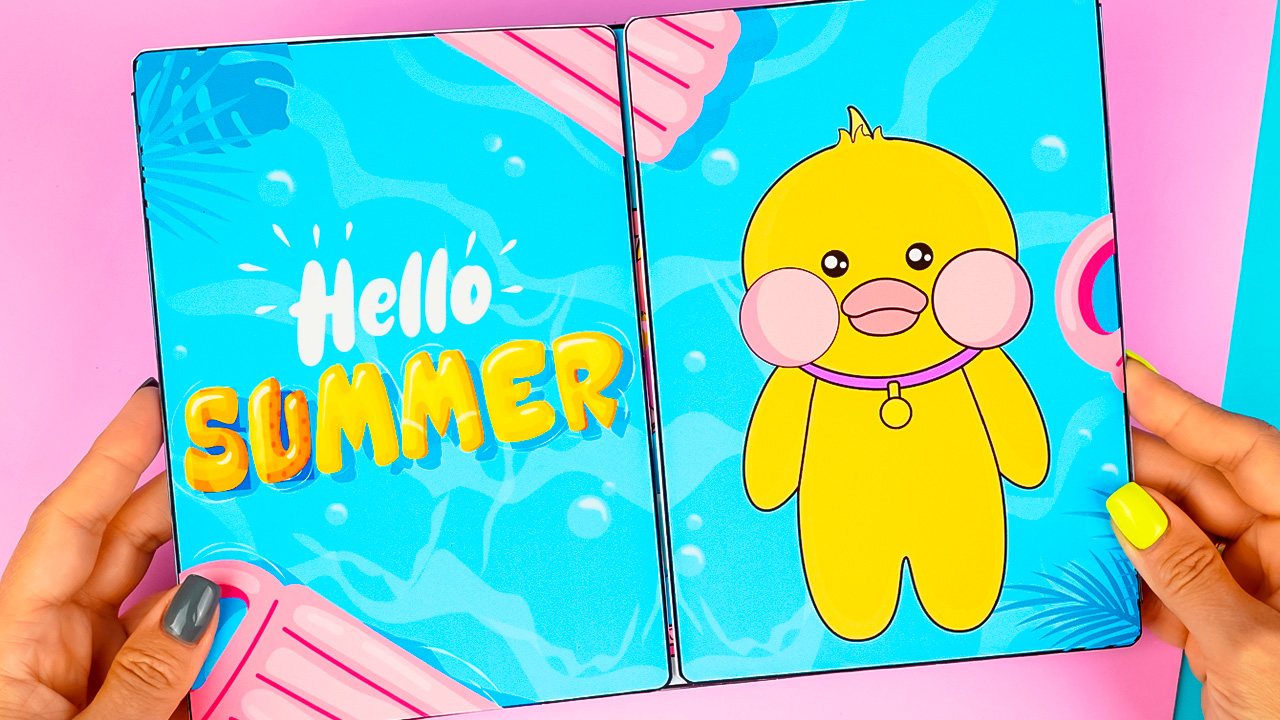 Игровая книга «Уточка Лалафанфан на отдыхе» из бумаги смотреть онлайн