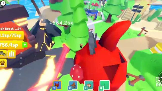 я нуб купил 25 этап в Roblox Lifting Titans Simulator я нуб????