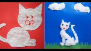 Поделки с детьми Котенок своими руками