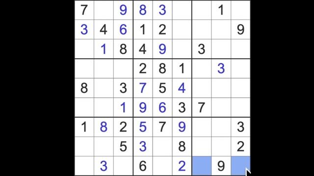 Sudoku solution – Los Angeles Times sudoku 22 April 2023 Expert level смотреть онлайн