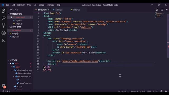 Animated Add To Cart Button using HTML, CSS and JavaScript смотреть онлайн