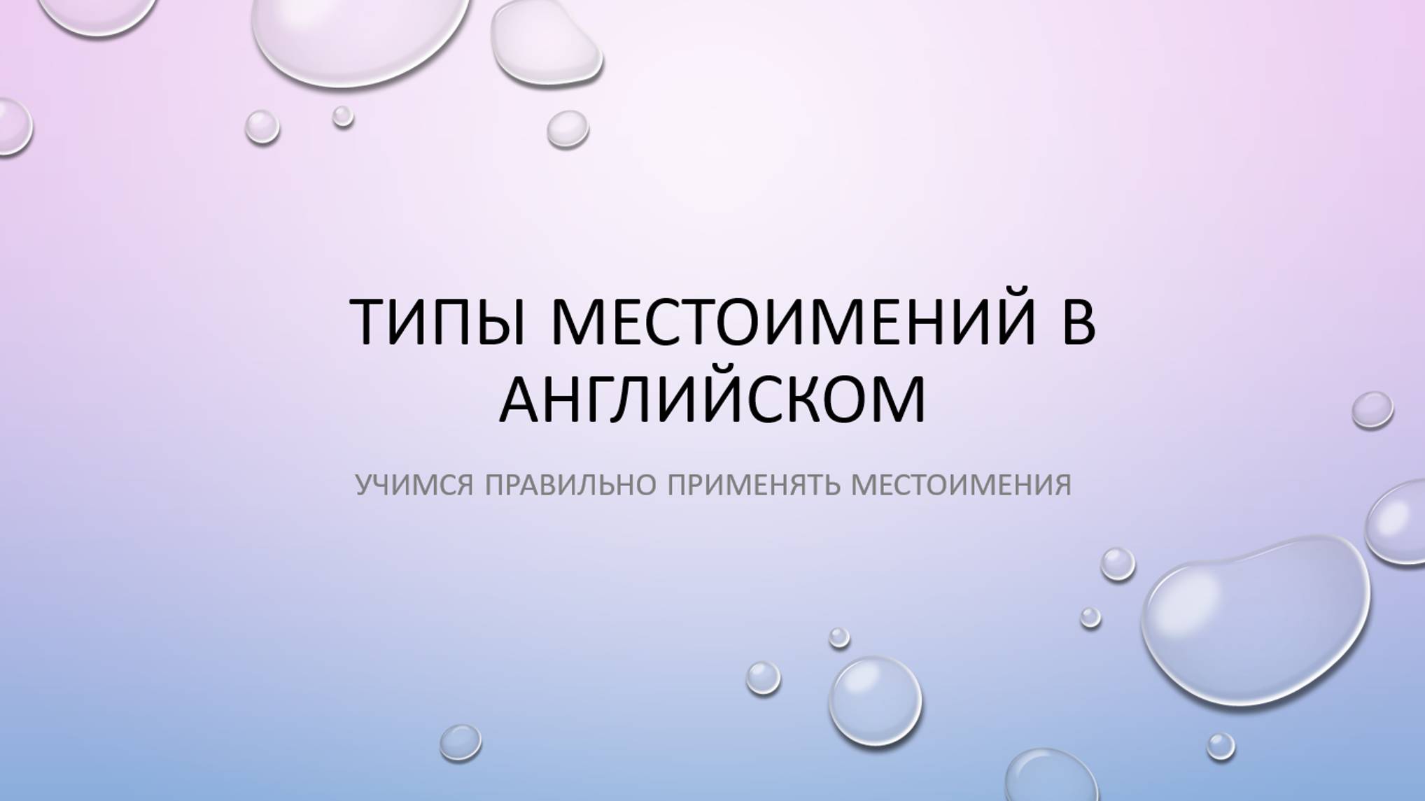 Типы местоимений в английском + специальные вопросы с глаголом to be смотреть онлайн