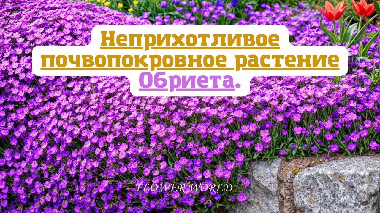 Неприхотливое почвопокровное растение Обриета (Aubrieta).💐 смотреть онлайн