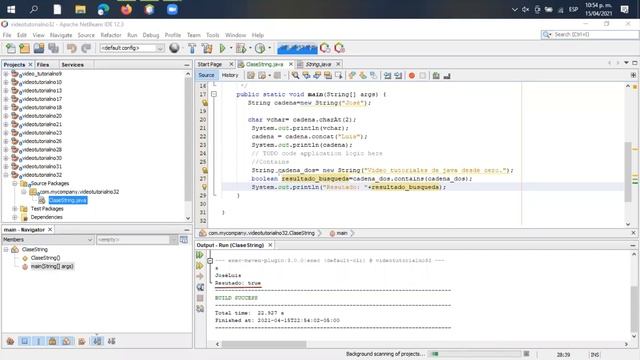 Java desde cero 2021 video 34: Métodos de la clase String contains y contentEquals смотреть онлайн