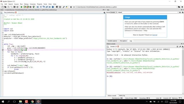 Facial Landmark Detection using OpenCv | Python смотреть онлайн