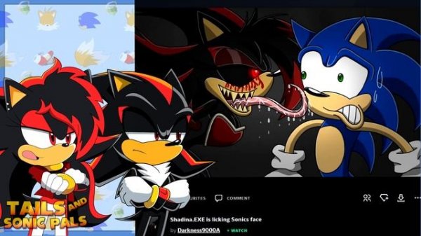 Shadow & Shadie VS DeviantArt | Female Shadow.EXE LOVES SONIC?  (FT Tails)