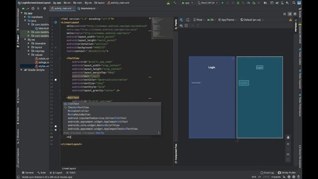 How to create simple user interface using linear layout on Android Studio (2020) смотреть онлайн