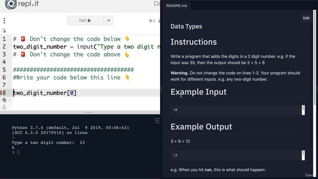 Day 2 - 21-Interactive Coding Exercise Data Types смотреть онлайн