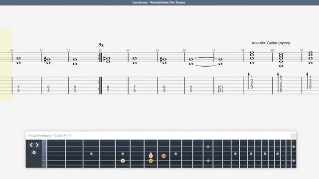 Lacrimosa Vermächtnis Der Sonne GUITAR 1 TAB смотреть онлайн