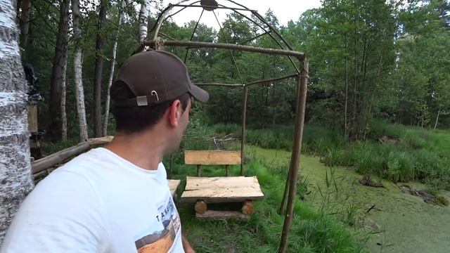 24 Часа в Лесном лагере. [1-Часть] Окультуриваю лагерь,готовлю вареники с черники и черешни. смотреть онлайн