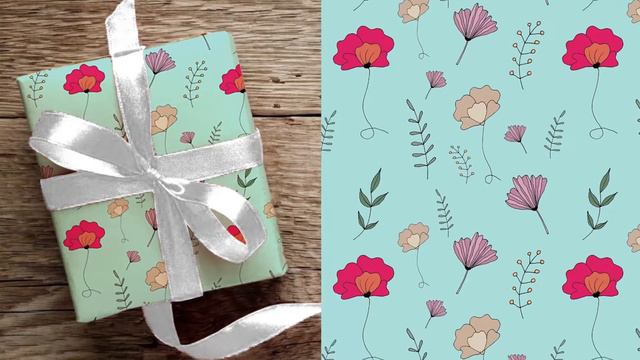 How to DESIGN and Print YOUR OWN WRAPPING PAPER - SKILLSHARE Class for BEGINNER смотреть онлайн