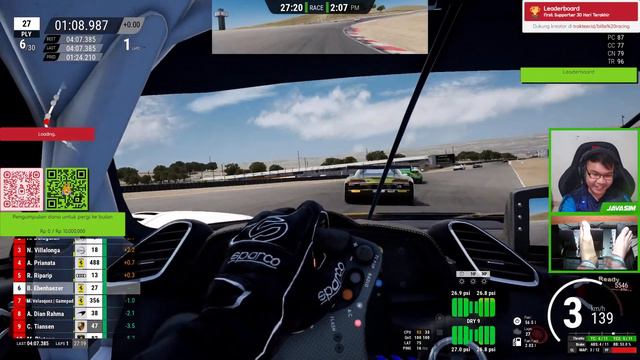 Weekly Race 53 Javasim Laguna Seca !!! Assetto Corsa Competizione смотреть онлайн
