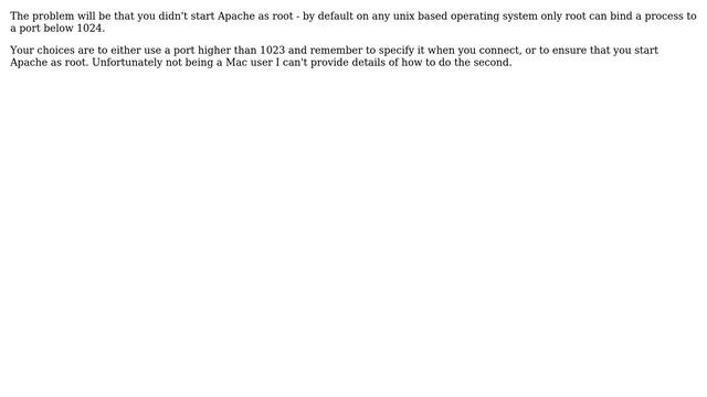(13)Permission denied: make_sock: could not bind to address [::]:80, Mac OS Lion (2 Solutions!!) смотреть онлайн
