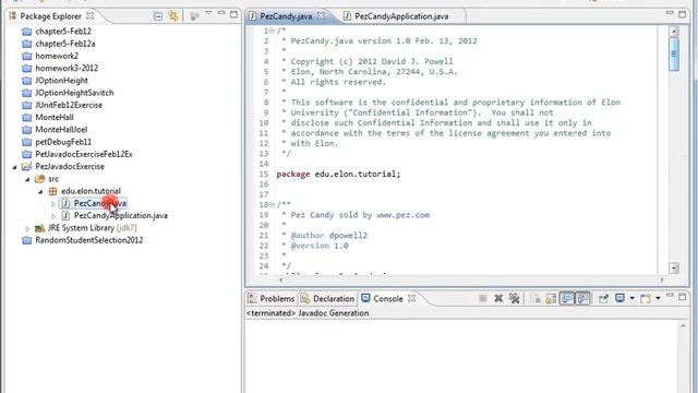 Javadoc Generation and Creation in Eclipse (Elon Phoenix Video) 1024x768 смотреть онлайн