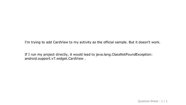 Android : android.support.v7.widget.CardView could not be found (Android Studio 1.1 Preview) смотреть онлайн