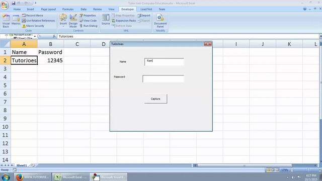 How To Capture Data From User Form Into Microsoft Excel -2007 VBA Part-2 смотреть онлайн