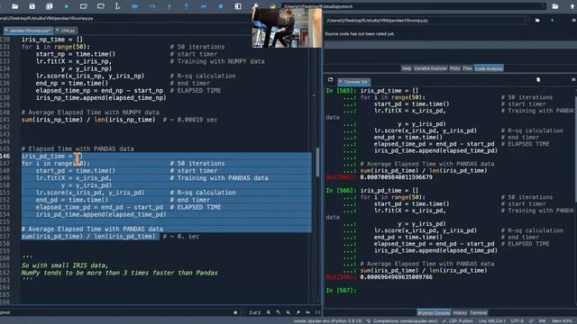 #Python | NumPy vs Pandas .. Who's Faster?? | #ElapsedTime #sklearn смотреть онлайн