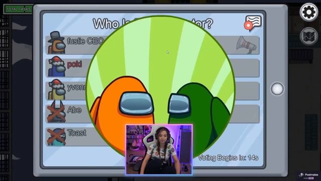 my SECRET SANTA GIFT trick exposed both impostors in PROXIMITY CHAT Among Us! смотреть онлайн