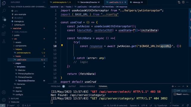 Full Stack React Django DRF Project | React CRUD Hook смотреть онлайн