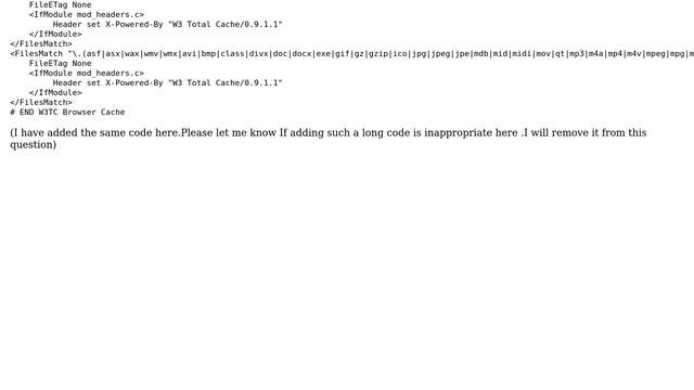 Wordpress: Error Message from W3 Total Cache when .htaccess Rules Cannot Be Modified? смотреть онлайн