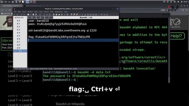 Bandit - 10 | BASE64 Encoding and Decoding смотреть онлайн