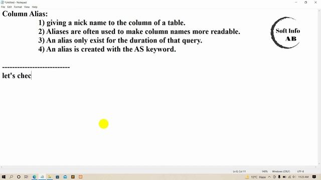 Alias in sql | how to use column Alias in sql | sql Alias | column alias смотреть онлайн