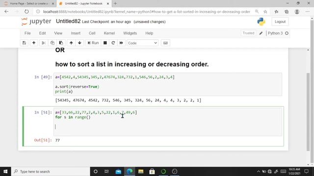 How to sort a list using for loop in [HINDI][URDU]. Sort list in python without using sort function смотреть онлайн