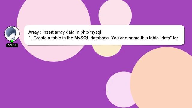 Array : Insert array data in php/mysql смотреть онлайн