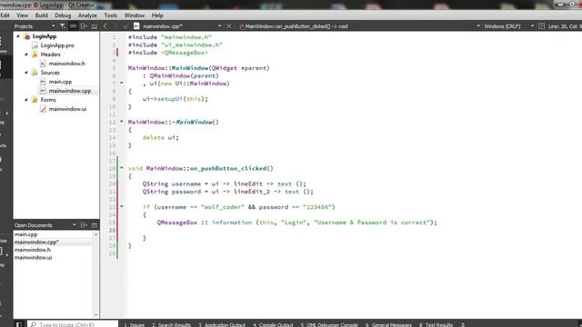 LogIn GUI by Qt смотреть онлайн