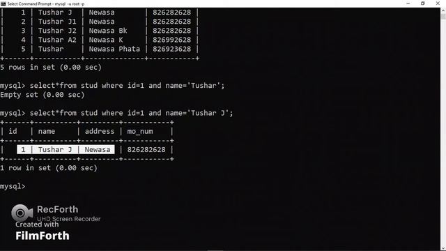 use AND OR NOT operator in MYSQL server @Tushar_Jamdhade смотреть онлайн