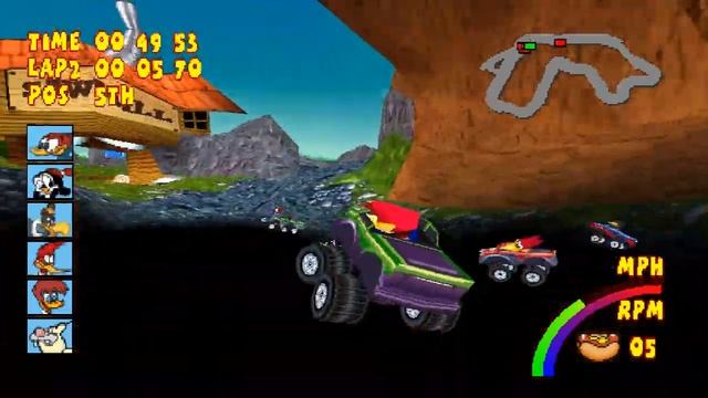 Woody Woodpecker Racing (PS1) - Unlock All Characters (CHAMPIONSHIP MODE) смотреть онлайн