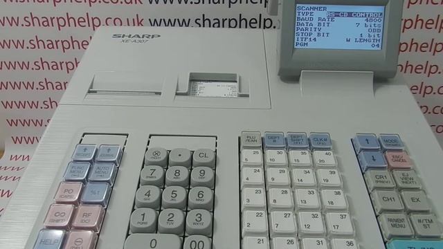 How To Program Sharp XE-A307 To Work With A Barcode Scanner смотреть онлайн