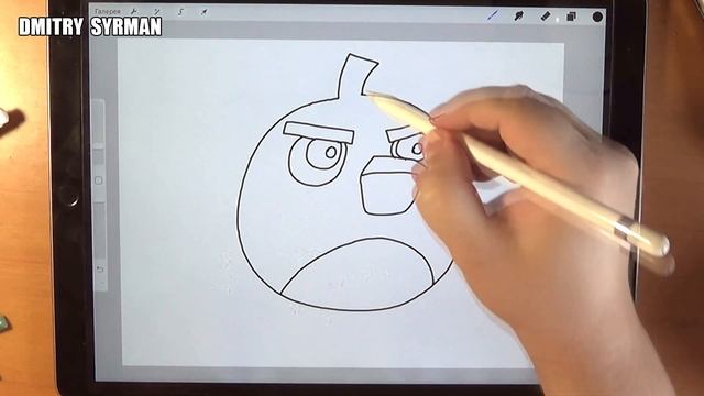 How to draw Angry Birds, Bomb, Как нарисовать Энгри Бёрдс смотреть онлайн