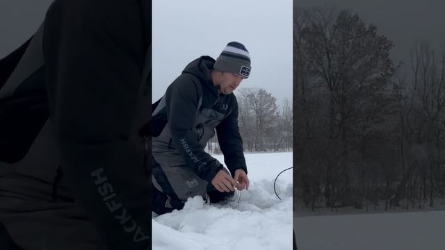 TIP UP! Ice Fishing for Pike in a Small Pond смотреть онлайн