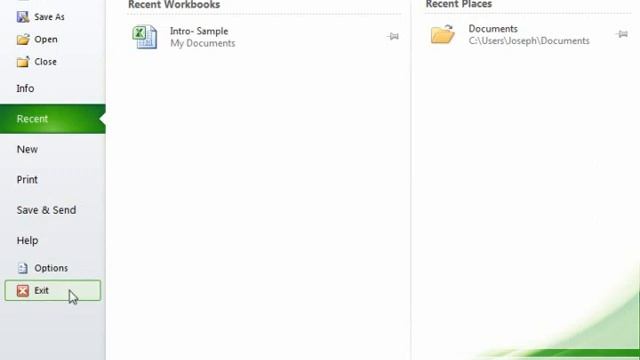 Excel 2010 Tutorial The File Tab and Backstage View Microsoft Training Lesson 1.6 смотреть онлайн