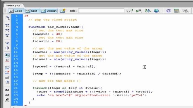 PHP Tag Cloud Tutorial смотреть онлайн