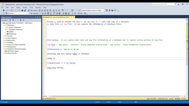 Useful Backups In SQL Server Database @ PART 10 || SQL Server || смотреть онлайн