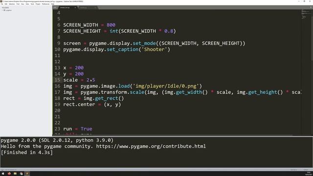 PyGame Scrolling Shooter Game Beginner Tutorial in Python - PART 1 | Creating the Player смотреть онлайн
