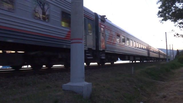 2ЭС4К 129 с поездом №354 Адлер — Пермь. смотреть онлайн