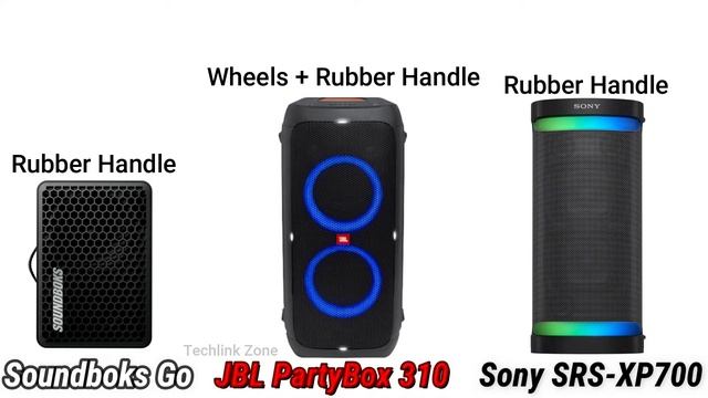 Soundboks Go Vs JBL PartyBox 310 Vs Sony SRS-XP700 Comparison