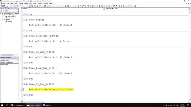 Excel VBA Online Course - 7.1.1 Ignoring Errors смотреть онлайн