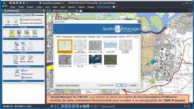Cartes dynamiques IGN-France dans les dessins CAO (ZWCAD) - Spatial Manager Blog смотреть онлайн